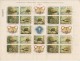 CUBA - 1961 - MOLLUSQUES - OISEAUX - PAPILLONS - Yv 568/582 Complete Sheet (4 Sets) Se-tenant Avec Vignette - ** MINT NH - Neufs