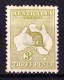 Australia 1913 Kangaroo 3d Olive 1st Watermark MH - Possible Varieties - Neufs