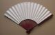 EVENTAIL BOIS BAMBOU ? PAPIER - DECOR ASIE - CHINE - 27 Cm - 2 SCANS - Fans