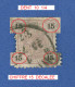 * 1890 - 96  N° 52  CHIFFRES NOIRS 10  1/4  DENT  OBLITÉRÉ - Abarten & Kuriositäten