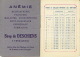 Petit Calendrier Année 1933 - Sirop De DESCHIENS  (combat L'anémie) Docteur En  Pharmacie à PARIS - Small : 1921-40