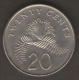 SINGAPORE 20 CENTS 1997 - Singapour