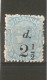 TASMANIA 1891 2½d  On 9d Pale Blue SG 168 Perf 11½  MOUNTED MINT Cat £18 - Nuevos