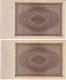 Lot Of Two, Germany #83a, 100000 Marks Consecutive Serial Numbers Banknotes Money Currency, 1 February 1923 Date - 100000 Mark
