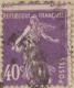 France 1928. Y&T 236  Semeuse 40 C Violet. Piquage à Cheval Sur Carte "une Semeuse Chinoise" - Covers & Documents