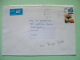 Israel 2001 Cover To England - Food - Gefilte Fish - Deer Air Mail Label - Lettres & Documents
