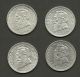 LITHUANIA Litauen 1936 = 4 X Silbermünze Silver Coin - Lituania