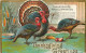 256001-Thanksgiving, Unknown No UP09-1, Thanksgiving Proclamation, Three Turkeys With Wishbone - Thanksgiving