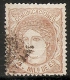 1870-ED. 104  GOB. PROVISIONAL. EFIGIE ALEGÓRICA DE ESPAÑA- 4 MILESIMAS SEPIA-USADO ROMBO DE PUNTOS - Usados