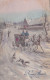 Orens Illustrateur  Bonne Année  1912  Paysage De Neige Chevaux  Diligence Chiens   Neige En Relief   TBE - Orens
