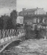 JARNAC EN 1917 - N° 3 - VUE PITTORESQUE DANS LES MOULINS AVEC PERSONNAGES SUR PONT - CPA  VOYAGEE - Jarnac