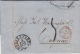 Lettre Frankfurt, Cachet Rouge Tour-T Forbach AMB.D Pour La France 1857 - Andere & Zonder Classificatie