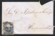 G)1887 PERU, 10 CTS. COAT OF ARMS, OVAL HUANCAYO CANC. AT THE BACK, CIRCULATED MORTUARY COVER TO HUANCAVELICA, XF - Peru