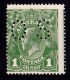 Australia 1924 King George V 1d Green Single Wmk Perf OS MH - Ungebraucht