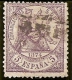 1874-ED. 144 -  I REPÚBLICA- ALEGORÍA DE LA JUSTICIA 5 CTS. VIOLETA-USADO - Gebruikt