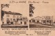 LUZY SUR MARNE - L'HOTEL BEAUSEJOUR - STATION ESSENCE PURFINA - BELLE CARTE - SEPIA - 2 SCANNS - - Autres & Non Classés