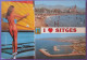 SITGES SPAIN SURF BEACH PORT YACHT PICTURE MUSEUM EXPOSITION ADVERTISING DESIGN ORIGINAL PHOTO POST CARD PC STAMP - Peñón De Vélez De La Gomera