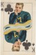 F. Earl Christy Artist Signed Tucks #2766 'College Kings' University Of Michigan, Playing Card, C1900s Vintage Postcard - Autres & Non Classés