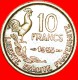 * COCK (1950-1959): FRANCE ★10 FRANCS 1955! LOW START ★ ;NO RESERVE! - 10 Francs