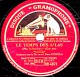 78 Trs 30 Cm état EX -  PANZERA - LE TEMPS DES LILAS - LE SOIR - 78 T - Disques Pour Gramophone