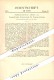 Original Patent - Wilhelm Bertram In Engers B. Neuwied A. Rh., 1880 , Pneumatische Octavkopple Für Orgel , Kirche !!! - Neuwied