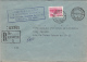 26954- TRAIN, LOCOMOTIVE, STAMPS ON REGISTERED COVER, STATE ARBITRATION OFFICE HEADER, 1983, ROMANIA - Lettres & Documents