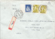 26971- REGISTERED COVER LABEL SIBIU 3-3187, MONASTERY, VINTAGE CAR STAMPS, 1983, ROMANIA - Covers & Documents