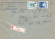 26999- REGISTERED COVER LABEL CLUJ 3-4308, TOWN MANAGEMENT COMPANY, PHONE NETWORK, CHURCH STAMPS, 1983, ROMANIA - Storia Postale