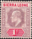 Sierra Leone 1903 SG73-81  Wmk Crown CA Short Set To 6d  Lightly Mounted Mint - Sierra Leone (...-1960)