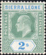 Sierra Leone 1905 SG96  Wmk MultCrown CA 2/= Green+ultramarine  Lightly Mounted Mint - Sierra Leone (...-1960)