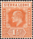 Delcampe - Sierra Leone 1907-12 SG99*108  Set To 1/= Incl Shades  Lightly Mounted Mint - Sierra Leone (...-1960)