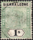 Sierra Leone 1896 SG50 1/=green+black CrownCA Cds Used - Sierra Leone (...-1960)