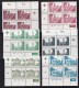 SOUTH AFRICA, 1982, MNH Control Strip Of 4, Definitive's Buildings,  M 601-621 - Ungebraucht