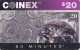 USA Magnetic Card - Prepaid COINEX  80 Minutes / Coins - Cartes Magnétiques