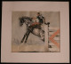 U.S.A. RODEO Bronc Riding Bronco Aquarelle Originale Par R.C. REYROLLES 1940 Cheval Equitation - Aquarelles