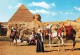 Egypt - Giza Gizeh - The Great Sphinx And Khephren Pyramid Camels Bedouin - Gizeh