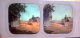 PHOTO STEREO  LUMINEUSE TRANSPARENTE AJOUREE AVEC EFFET DE COULEUR ITALIE ROME VOIE SACREE  VERS  1860 - Stereoscopic