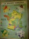 Carte Géographique Couleur (124cm X 90cm) Plastifiée 2 Faces  LA FRANCE AGRICOLE   (vignes, Blé , Cheptel....etc) - Cartes Géographiques