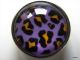 1 Bouton Pression Chunk à Clipser Violet Noir Orange 18mm Pour Trou De 5/6mm - Perle