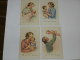 LOT 4 CARTES VINTAGE FETES DES MERES  - MERE AVEC JEUNE ENFANT - EDITION 3D ITALIE ITALY - SERIE 555 - Fête Des Mères