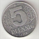DDR 5 Pfennig 1975a  Km 9.1  Unc - 5 Pfennig