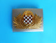 CROATIAN NAVY Large Enamel Ceremonial Officer Belt Buckle Laiton Boucle De Ceinture Gürtelschnalle Fibbia Della Cintura - Equipment