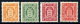 DENMARK 1902 Official Set Of 3 + Shade Of 10 Ø.  Perforated 12¾ MNH / **.  Michel  Dienst 8-10a + 10b - Dienstmarken