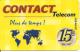 CARTE* PREPAYEE-DOM-TOM-CONTACT TELECOM-15€-PLUS De TEMPS-V° TEXTE Noir-Vert -Rouge-TBE-RARE - Autres & Non Classés