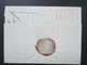 Delcampe - Italien 1819 Lecce - Napoli. Barfreimachung! Tax Kontrollstempel Rot! Vorphila Faltbrief! Markenloser Brief - ...-1850 Préphilatélie