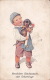 Germany 1913 Children Signed Card, Artist K Friertug, Boy And Dog, Sent To China Via Siberia - World