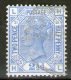 GB 1881: 2 1/2 D Blue, Pl. 21, Wmk. Crown, Used, Corner Letters LH/HL, S.G. Special: J 23 - Oblitérés