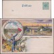 Allemagne Vers 1898. Carte Entier Postal Timbré Sur Commande. Hamburg Lombardsbrücke. Cygnes, Pont, Bite D'amarrage - Cygnes