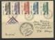 MONACO 1939 Michel 200 - 204 + 1957 1st FLIGHT CARD BERLIN - ERFURT - Storia Postale