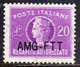 TRIESTE A 1954 AMG - FTT NUOVO TIPO DI SOPRASTAMPA ITALY OVERPRINTED NEW TYPE RECAPITO AUTORIZZATO LIRE 20 MNH CENTRATO - Fiscale Zegels